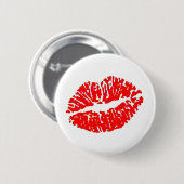 lippen-7571-rood ronde button 5,7 cm (Voorkant /achterkant)