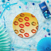 Lippen Aangepast Papier Borden 7 in Papieren Bordje (Feest)