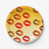 Lippen Aangepast Papier Borden 7 in Papieren Bordje (Voorkant)