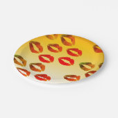 Lippen Aangepast Papier Borden 7 in Papieren Bordje (Gekanteld)