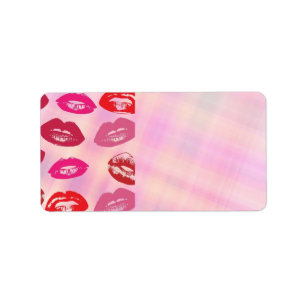 Lippen Adreslabel Etiket