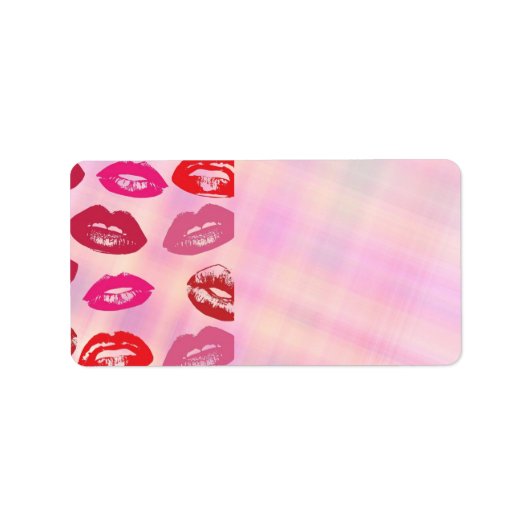 Lippen Adreslabel Etiket (Voorkant)