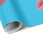 Lippen & Blauwe Achtergrond Cadeaupapier (Rol Hoek)