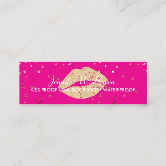 Lippen Distributeur Lippenstift make-up salon Mini Visitekaartje (Voorkant)
