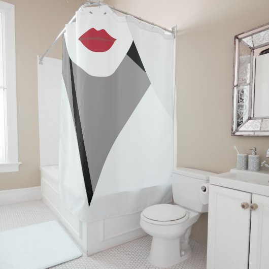 lippen douchegordijn (In situ)