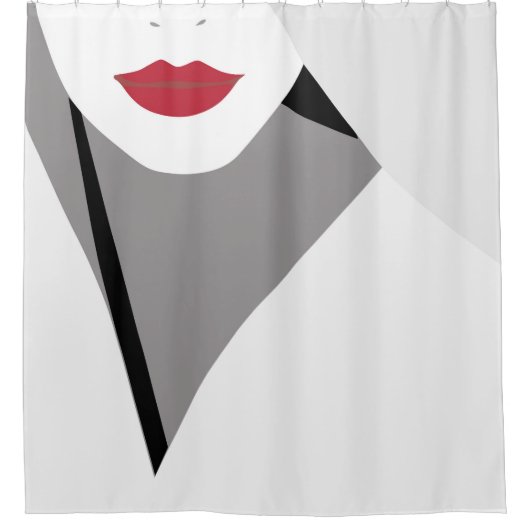 lippen douchegordijn (Voorkant)