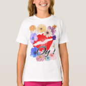 Lippen en bloemen t-shirt (Voorkant)