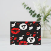 Lippen en liefdespraat briefkaart (Staand voorkant)