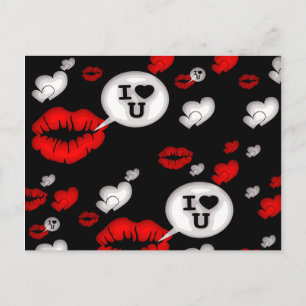 Lippen en liefdespraat briefkaart