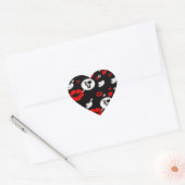 Lippen en liefdespraat hart sticker (Envelop)