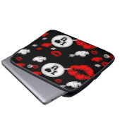 Lippen en liefdespraat laptop sleeve (Voorkant onderkant)