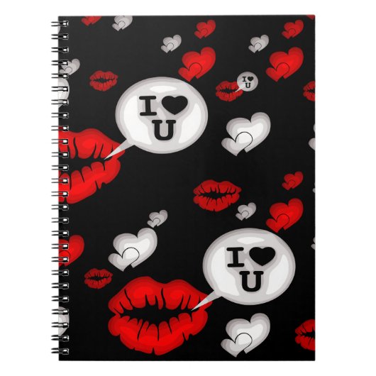 Lippen en liefdespraat notitieboek (Voorkant)