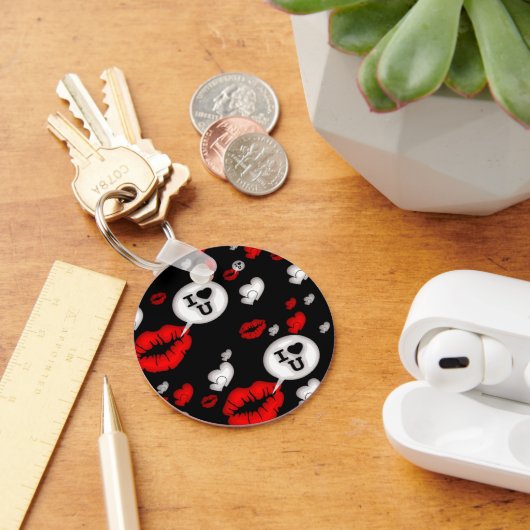Lippen en liefdespraat sleutelhanger (Bureau)