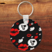Lippen en liefdespraat sleutelhanger (Voorkant)