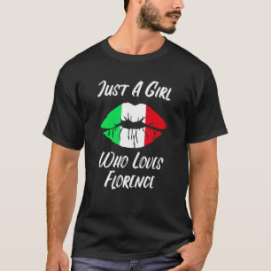Lippen en mond houden van Italiaanse vlag Florence T-shirt
