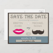 Lippen en snor aankondigingskaart (Voorkant / Achterkant)