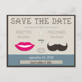 Lippen en snor aankondigingskaart (Voorkant)