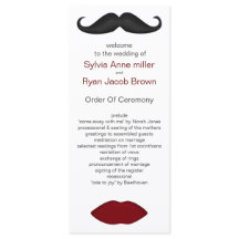 Lippen en snor mod bruiloft programma