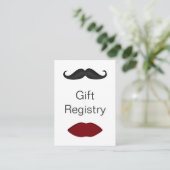 lippen en snor mod Gift register Kaarten (Staand voorkant)