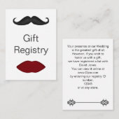 lippen en snor mod Gift register Kaarten (Voorkant / Achterkant)