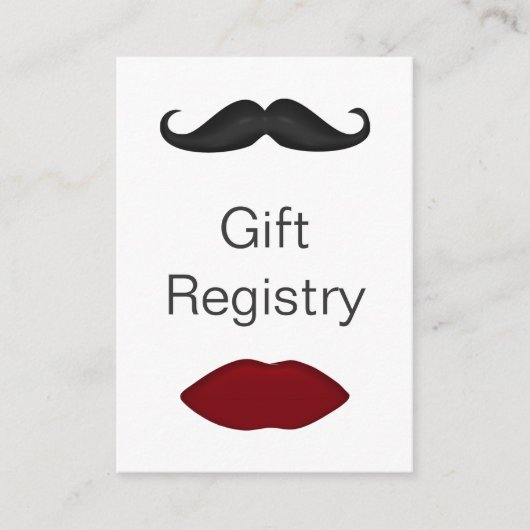 lippen en snor mod Gift register Kaarten (Voorkant)