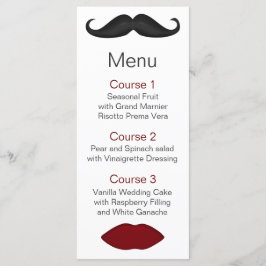 Lippen en snor Mod Huwelijksmenu Menu