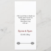 Lippen en snor Mod Huwelijksmenu Menu (Achterkant)