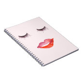 Lippen en Wimpers Notitieboek (Rechterzijde)