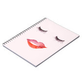 Lippen en Wimpers Notitieboek (Linkerzijde)