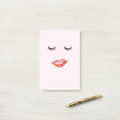 Lippen en Wimpers Post-it® Notes (Op bureau)