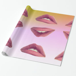 Lippen Glanzend inpakpapier, 30 in x 6 ft Cadeaupapier