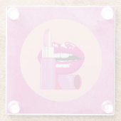 Lippen Glazen Onderzetter (Achterkant)
