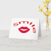 Lippen - GLIMLACH Kaart (Gele Bloem)