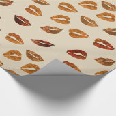 Lippen Gouden folie Wrapping Papier (Hoek)