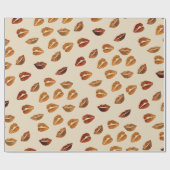 Lippen Gouden folie Wrapping Papier (Vlak)