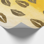 Lippen Gouden folie Wrapping Papier (Hoek)