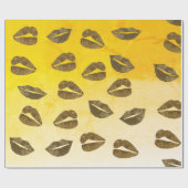 Lippen Gouden folie Wrapping Papier (Vlak)