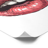 Lippen handgetekend poster (Hoek)