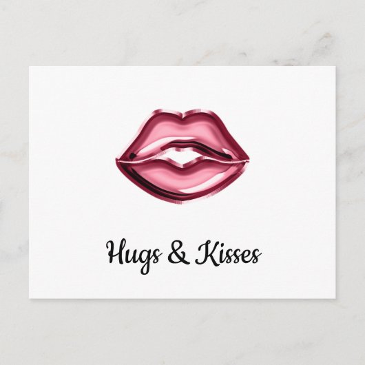 Lippen hart al mijn liefde briefkaart (Voorkant)