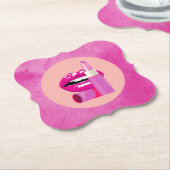 Lippen Kartonnen Onderzetters (Gekanteld)