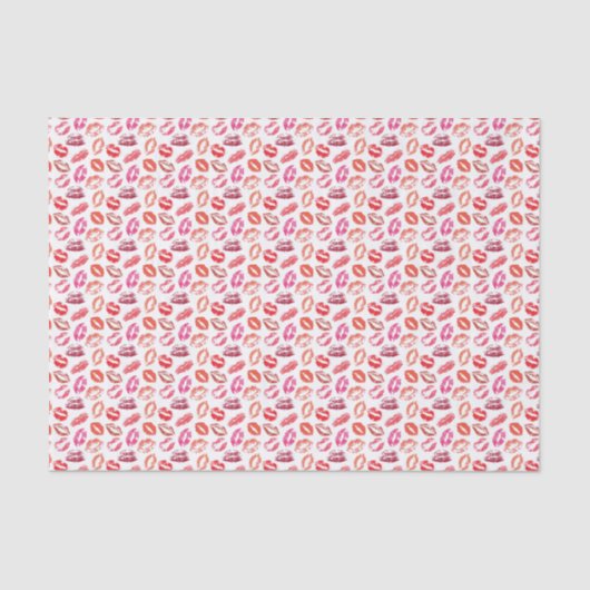 Lippen Kiss Print Tissue Papier (Voorkant)
