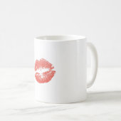 Lippen Kus Markering Mok Met Afbeelding van Lippen (Voorkant rechts)
