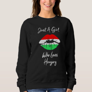 Lippen Liefhebben Vrouwen Meisjes Hongaarse Vlag H Trui