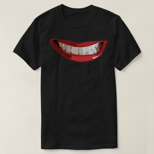 Lippen met Roos Roze Lipstick T-shirt (Design voorkant)