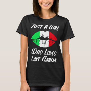 Lippen Mond Liefde Italiaanse vlag Garda Lake T-shirt