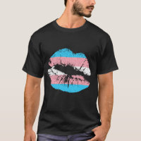Lippen Mond Trans Ondersteuning Roze Blauwe Vlag S