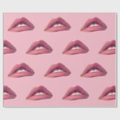 Lippen, Mondverpakkingspapier, 30 in x 6 ft Cadeaupapier (Vlak)