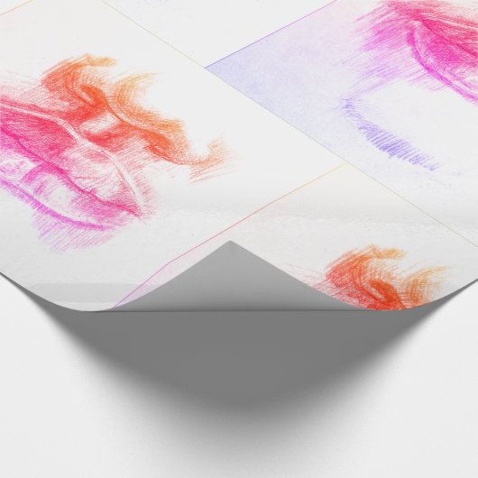 Lippen & neus potlood tekening inpakpapier (Hoek)