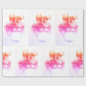 Lippen & neus potlood tekening inpakpapier (Vlak)