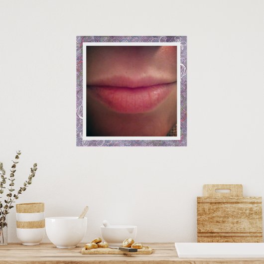 lippen poster (Keuken)